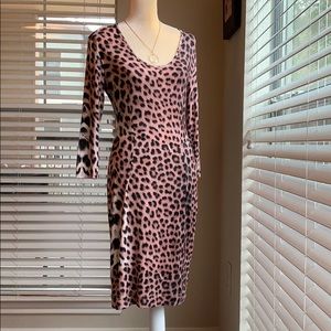 Just Cavalli Leopard print quarter sleeve dress L